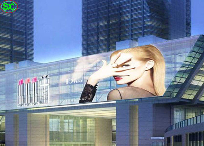 Pantalla de visualización transparente llevada curvada flexible P12 con la transparencia del 90%