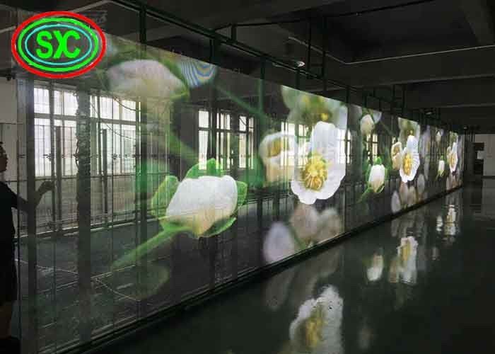Brillo Pantalla LED transparente, Panfletos publicitarios LED a todo color