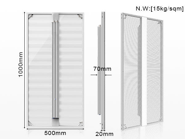 P3.9-7.8 Interior Pantalla LED transparente a todo color con pantalla LED curva de video de pared de vidrio para escaparate