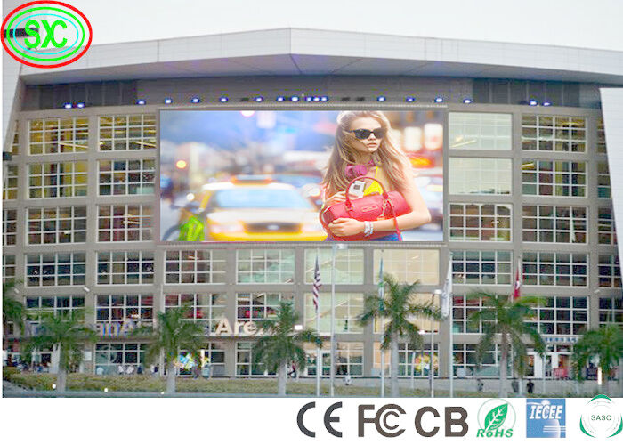 Pantalla de LED de color completo exterior P6 Con alta tasa de actualización de publicidad Panel de cartelería 320W/m2 P6 6500cd/m2