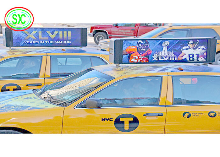 Pantalla de techo de taxi a todo color en exteriores