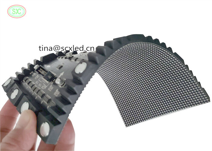P4 Curva de pantalla de video LED cortina de pantalla flexible LED módulo de visualización de color completo