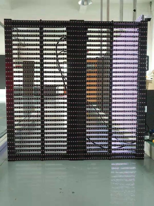 P3.91-7.82 Pantalla LED transparente a todo color para paredes de cortinas de vidrio