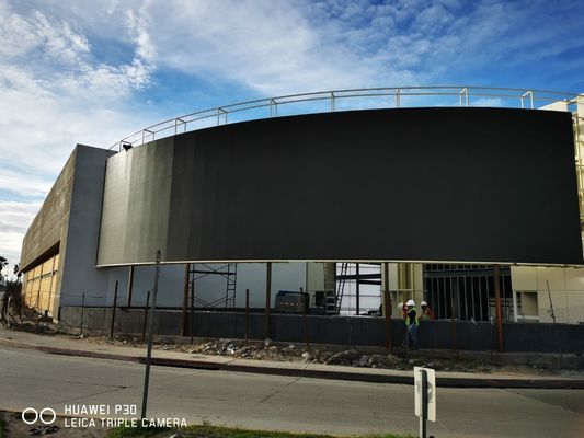 Gabinete al aire libre del hierro del tablero 960x960m m de la publicidad de la pantalla LED del brillo P6 de la altura