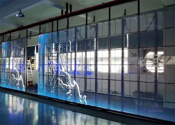 Buen precio Alta pantalla de vídeo transparente de la definición P8.93 3 años de la garantía el 90% de tarifa de la transparencia en línea