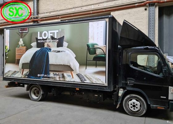 Exhibición exterior de LED impermeable para camiones de publicidad P6 Chip Epistar de alto brillo