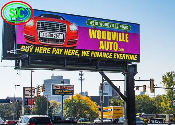 P10 IP67 Pantalla de aluminio fundido a presión LED de color exterior fijo, pantalla publicitaria