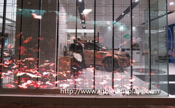 Buen precio Pantalla LED transparente para interior y exterior P3.91-7.82mm 3000CD de brillo en línea