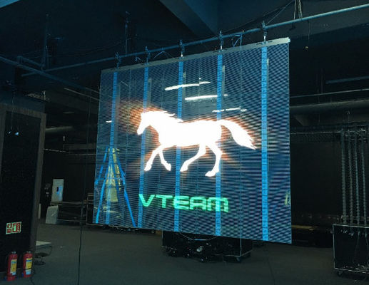 Buen precio Display LED de vidrio transparente de P1.25, pantalla de malla LED Densidad de píxeles 25600 píxeles / m2 en línea
