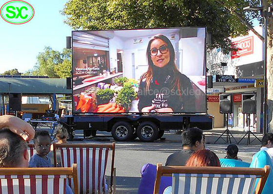 Buen precio HD P4 que hace publicidad de prenda impermeable llevada soporte móvil de la cartelera de Digitaces de la exhibición del camión en línea