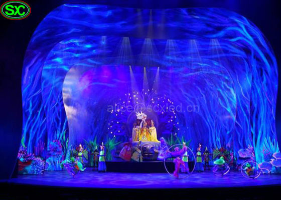 La exhibición flexible transparente suave de la cortina del LED, cortina llevó la pantalla MBI IC