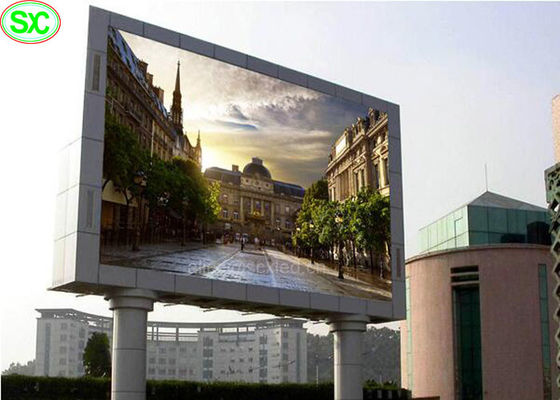 Buen precio Pantalla LED a todo color al aire libre de alta resolución de P16 P25, el panel de 1R1G1B LED en línea