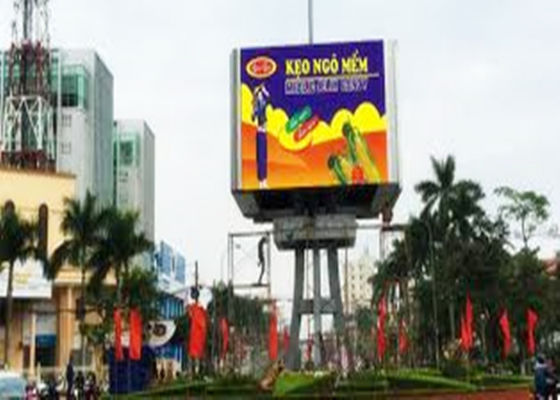 P10 Valla publicitaria LED a todo color para exteriores, píxel de 10 mm, impermeable IP65