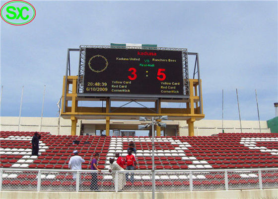 Buen precio Alto estadio llevado al aire libre de la exhibición de la prenda impermeable P10 de la definición con el sistema del tiempo de la cuenta en línea