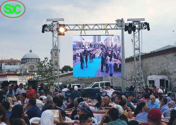 Buen precio De aluminio al aire libre llevada ejecución de la exhibición del alto brillo de HD P3.91 mueren caso en línea