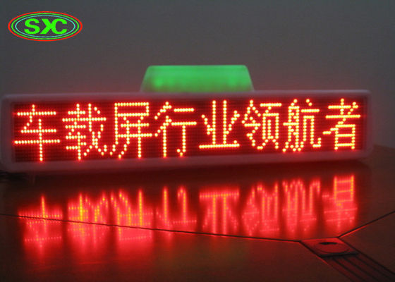 Impresora de señales LED de automóviles a prueba de agua, pantalla exterior de color completo en el techo del taxi doble lado