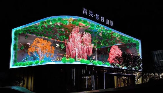 Buen precio P5 de alta calidad 960X960mm Publicidad Instalación fija Pared de vídeo LED a prueba de agua, soporte diseño de esquina curva,3840hz en línea