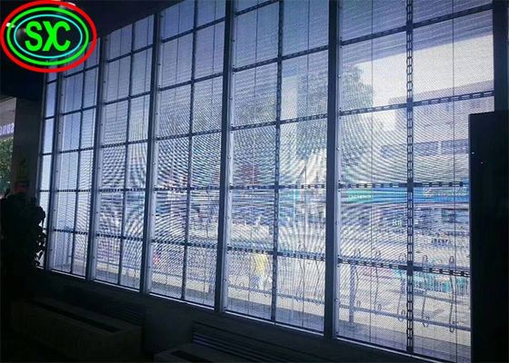 Buen precio Alquiler de alta resolución/aluminio fundido a presión suspendido P10 Panel LED transparente, pantalla de vídeo LED en línea