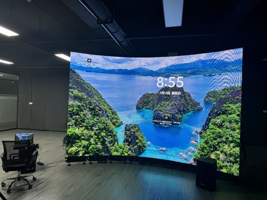 Buen precio Pantalla de alquiler extraíble de cristal de vidrio HD con chip de cristal de vidrio P5 en línea