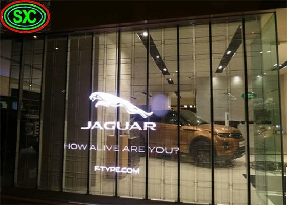 Pantalla LED transparente con un promedio de 1000 horas sin fallos, método de conducción y un peso de gabinete de 6.2 kg
