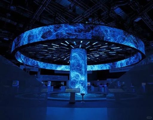 Buen precio Tamaño personalizado Grupo de películas blandas Publicidad LED flexible pantalla a todo color 4mm Pixel gabinete de acero curvado en línea