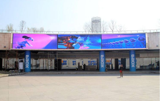 Buen precio P10 pantalla LED a todo color para publicidad HD NOVA control pantalla grande pantalla LED para publicidad En línea