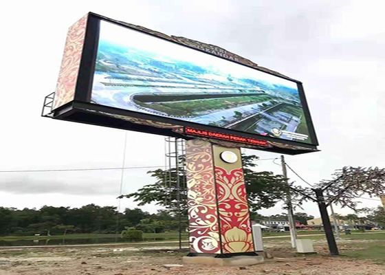 Buen precio Pantalla LED de color completo al aire libre P10 Pantalla de pilar IP65 Gran tamaño 1/4 Modo de escaneo en línea