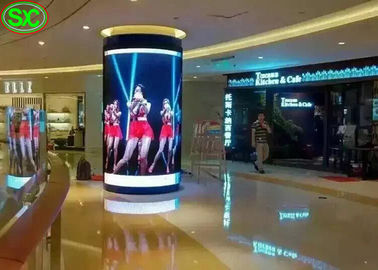 Pantalla cilíndrica de la pantalla LED de la publicidad fija interior P4 garantía de 5 años