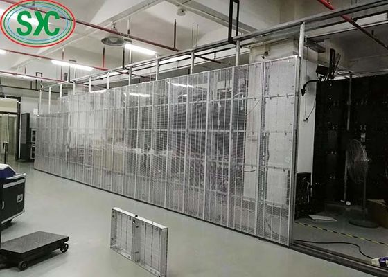 Buen precio Ángulo de visión amplio Transparente pantalla LED de color completo con rejilla de tres años de garantía en línea