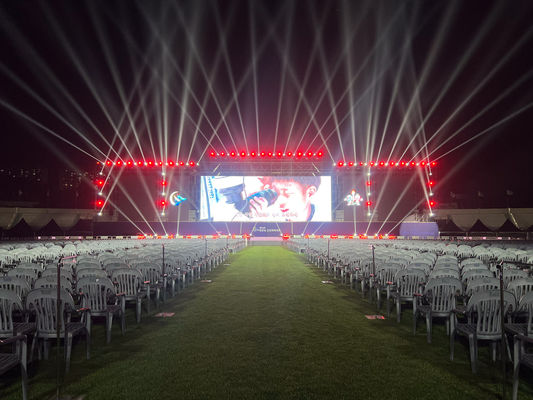 La pantalla al aire libre de la publicidad de la pantalla LED P10 fijó la instalación el 1/2 Scam 8000mcd