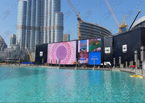 Buen precio P6 P8 P10 Instalación fija pantalla LED gigante al aire libre de color completo alquiler de tres años de garantía en línea