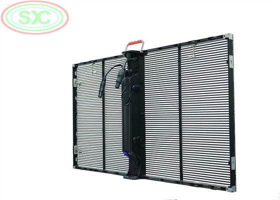Buen precio Pantalla LED colgante con pantalla LED transparente con brillo ajustable de 1000*500 mm en línea
