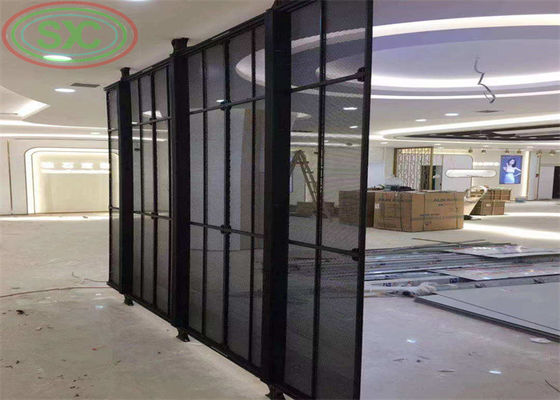 Pantalla LED transparente a prueba de agua, clasificación IP43, gabinete de aluminio ligero, 0.2KG/PC, peso del módulo