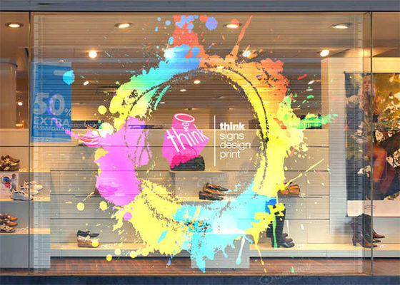 Pantalla LED transparente SMD2121 promedio sin fallas 1000 horas pantalla de publicidad transparente