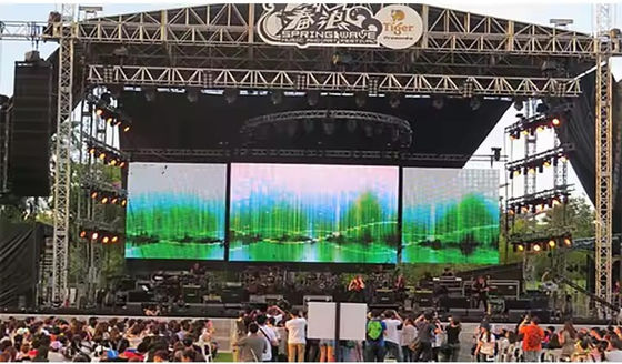 Publicidad al aire libre Pantalla LED RGB de 5 mm con brillo de 5500Nits y temperatura de funcionamiento de -12/50