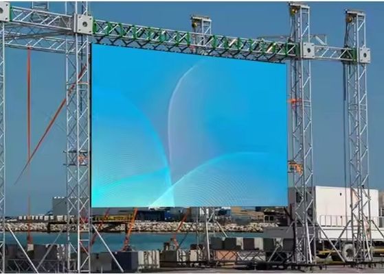 Buen precio Pantalla de LED de color completo exterior P8 fija impermeable IP65 1/16 Modo de escaneo en línea