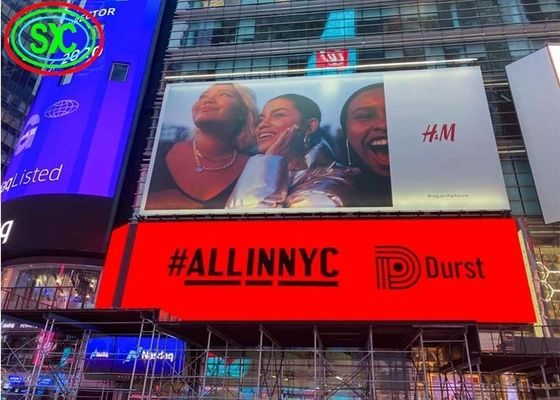 Densidad de píxeles 62500/m2 pantallas LED de publicidad con tamaño de pantalla personalizable y larga vida útil de 100000 horas