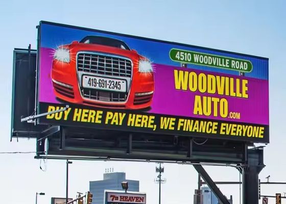 Pantalla LED a color completa para exteriores SMD 3535 Epistar P10, gabinete de aluminio fundido a presión, impermeable