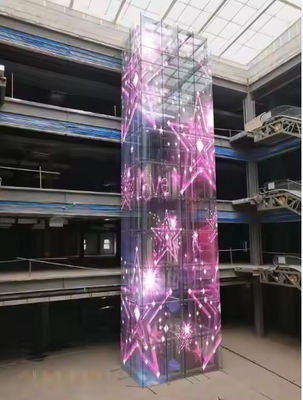 Obtenga la mejor pantalla LED transparente con SMD2121 Método de conducción y 0.2KG/PC peso del módulo