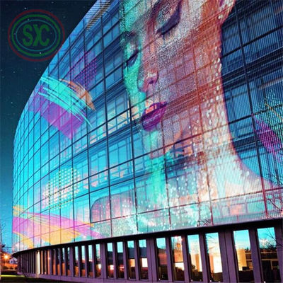 6.2kg Peso del gabinete Pantalla LED transparente para los requisitos del cliente