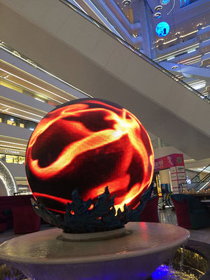 Mantenimiento frontal de la pantalla LED esférica para visualización de video/texto/imagen