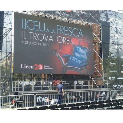 La pantalla de visualización llevada a todo color al aire libre abierta del gabinete p10 del servicio posterior impermeable de P10 ip65 llevó el panel 320* 160m m para el adverti