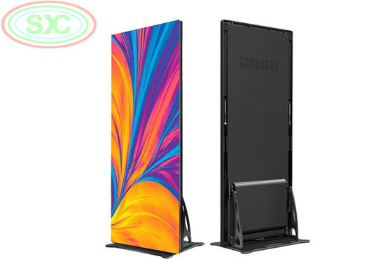 Buen precio 4k sin costura interior de piso de pie cartel LED pantalla P2.5 LED señal móvil en línea