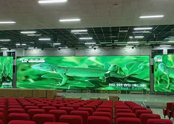 Buen precio pantalla led interior de pequeño paso P3, gabinete de fundición a presión de 576*576 mm, pared de video led para escenario en línea