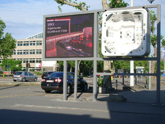 P5 de alta calidad 960X960mm Publicidad Instalación fija Pared de vídeo LED a prueba de agua, soporte diseño de esquina curva,3840hz