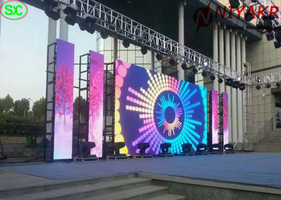 Buen precio la etapa de alquiler al aire libre p3.91 de la imagen viva a todo color llevó la pantalla para el concierto en línea