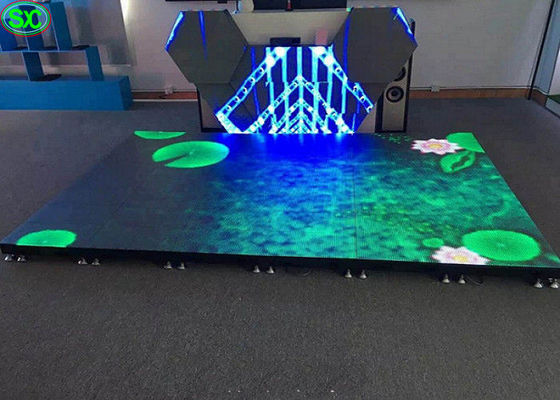 Buen precio P4.81 alquiler de la exhibición de sala de baile del disco LED, piso llevado de la etapa anticolisión en línea