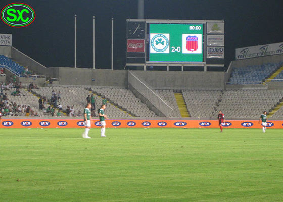 Buen precio Exhibiciones llevadas fútbol del estadio de la sincronización y el anotar de la publicidad al aire libre P10 en línea