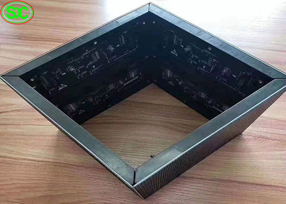 3d pilares a todo color interiores de la pantalla LED P2.5 soportes cúbicos de la pantalla de 90 grados