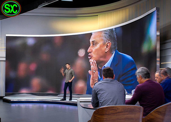 Ángulo amplio interior flexible SMD2020 de opinión de la pantalla LED P3 de la cortina para el centro comercial